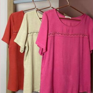Blusa Emília Inicial A - Areia