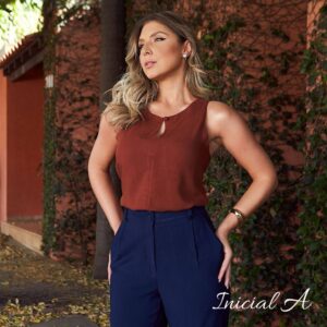 Blusa Marcela Inicial A - Mostarda