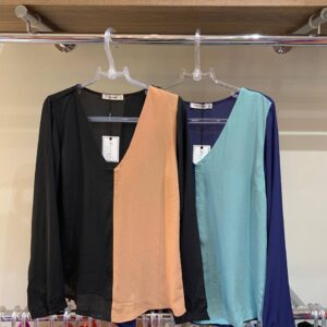 Blusa Samara Di Lucky - Marinho e Azul Claro