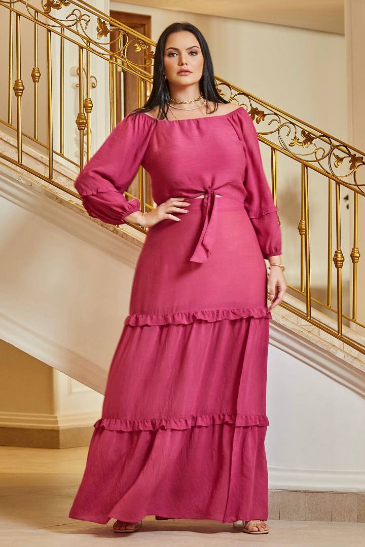 Conjunto Plus Size Fúcsia - Alice Savannah