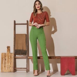 Calça Alfaiataria Pala Cora Canela
