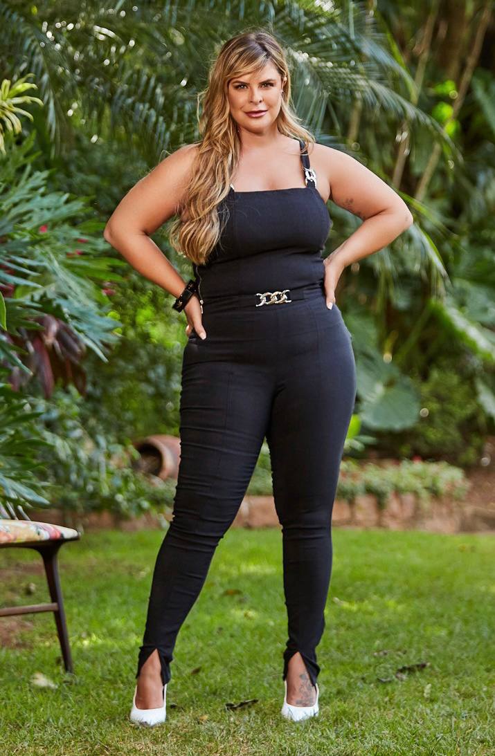 Conjunto Plus Size Preto - Carine Savannah