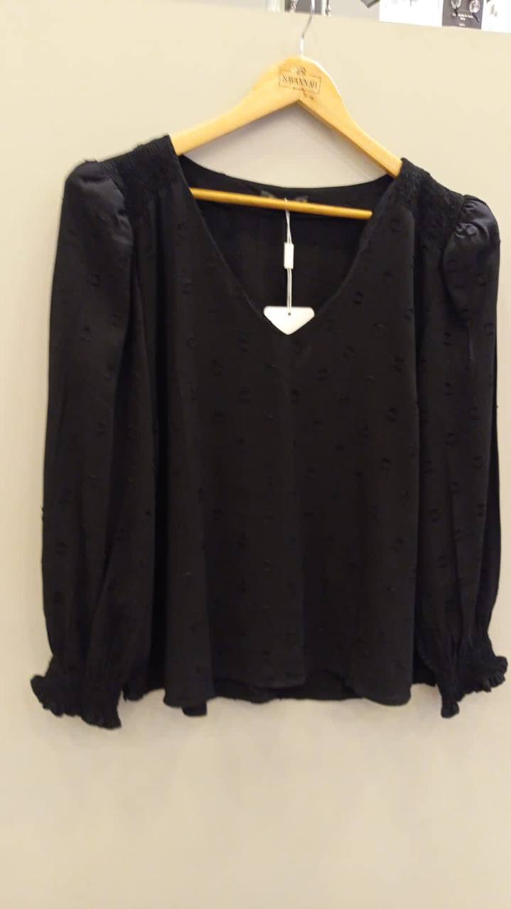 Blusa Nina Savannah - Preta - Imagem 2