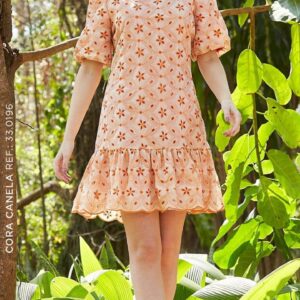 Vestido Curto Laise 2 Cores Cora Canela