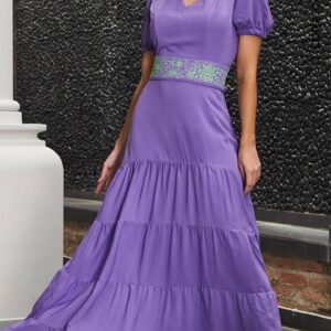 Vestido Longo Marias Cora Canela
