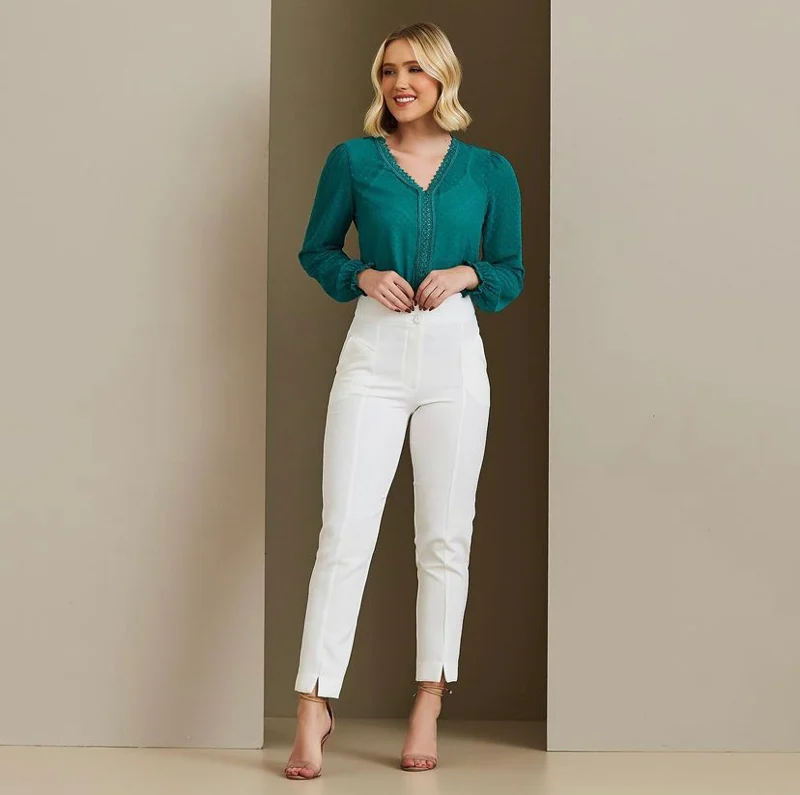 Blusa Brenda Inicial A - Off White - Imagem 2