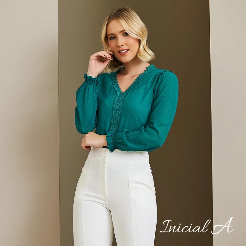 Blusa Brenda Inicial A - Off White
