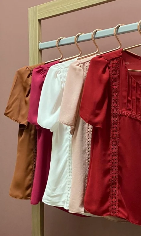 Blusa Léia Inicial A - Rosê - Imagem 2