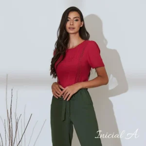 Blusa Léia Inicial A - Pink