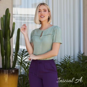 Blusa Lidia Inicial A - Off White