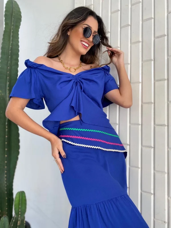 Blusa Maria Laura Cappela - Azul