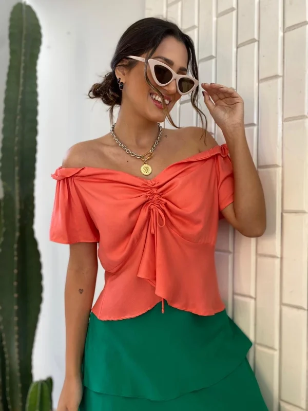 Blusa Maria Laura Cappela - Coral