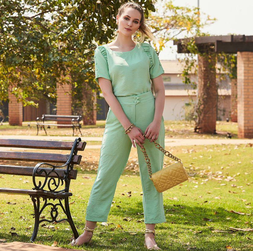Blusa Ombro Franzido Cora Canela