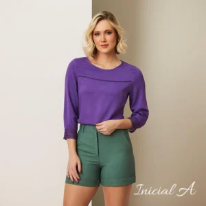 Blusa Simpatia Inicial A - Preta