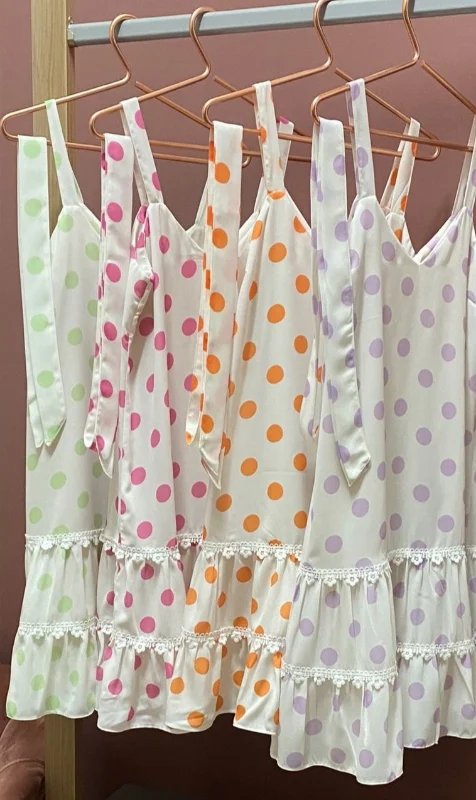 Vestido Poá Tami Inicial A - Lilás - Imagem 2