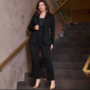 Blazer Plus Size Preto - Naiara Savannah