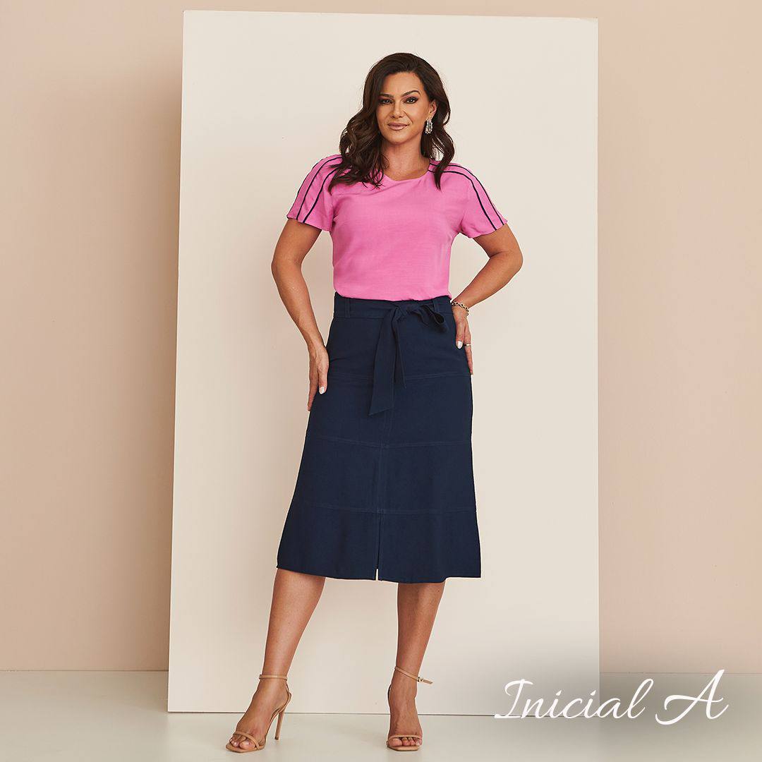 Blusa Azul - Janete Inicial A - Imagem 2