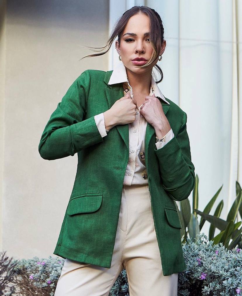 Blazer Casaco Verde - Maria Inicial A