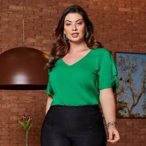 Blusa Plus Size Verde - Rebeca Savannah