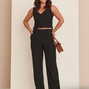 Calça Pantalona Pink - Luiza Inicial A