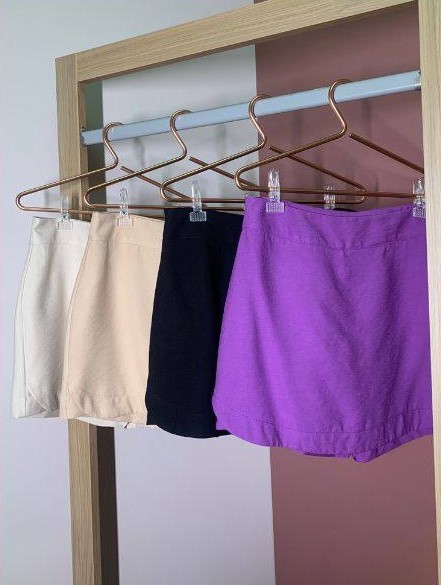 Short Saia Roxo - Eliz Inicial A - Imagem 2