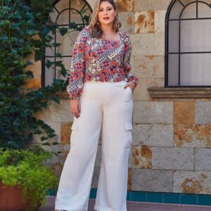 Blusa Plus Size Estampada - Malu Savannah
