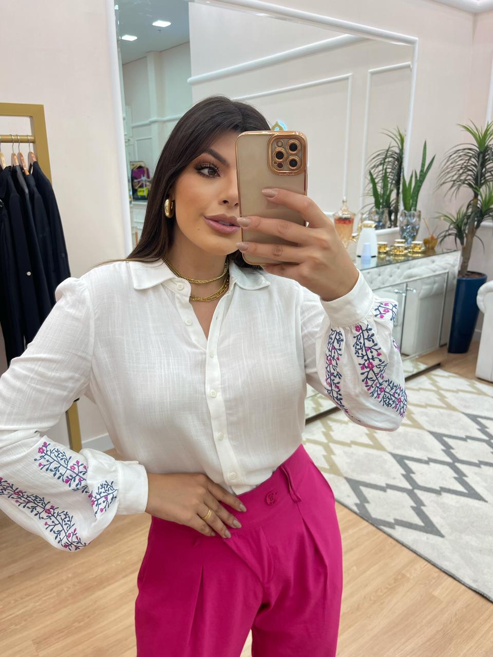 Calça Cenoura Passante Duplo Pink Cora Canela - Imagem 2