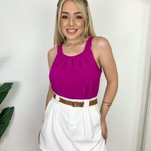 Blusa Fúcsia com Trança Bianca