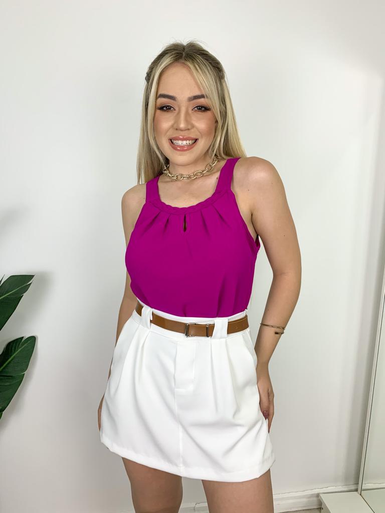 Blusa Fúcsia com Trança Bianca