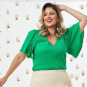Blusa Plus Size Verde - Fabiela Savannah