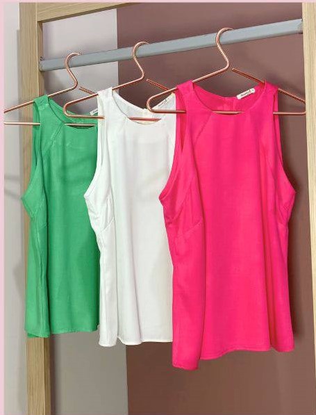 Blusa Regata Pink Aline Inicial A - Imagem 3