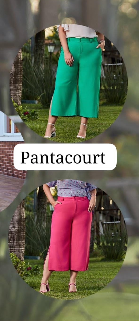 Calça Pantacourt Plus Size Pink Silvia Savannah