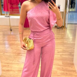 Conjunto Pantalona e Blusa Nula Manga Lilás Keyla Inicial A