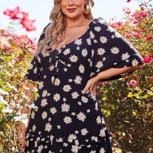 Vestido Plus Size Estampado Preto Marilene Savannah