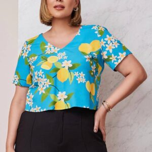 Blusa Azul Estampada Savannah