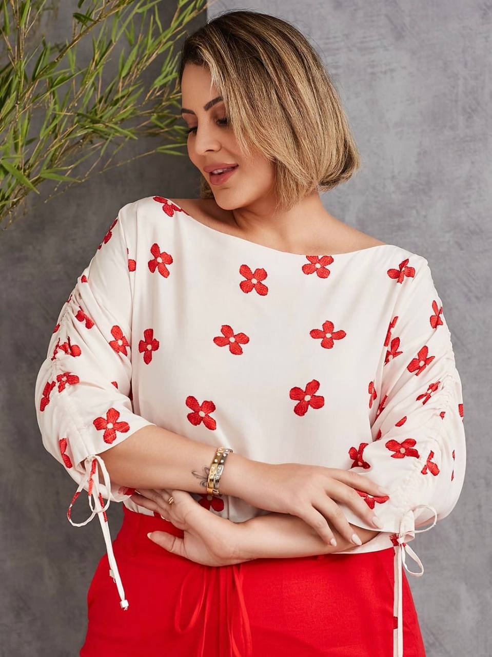 Blusa OLga Vermelha Savannah