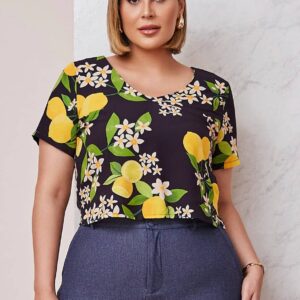 Bluza Ingrid Preta Estampada Savannah