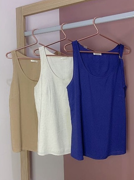 Blusa Flavia Azul Marinho Inicial A - Imagem 2