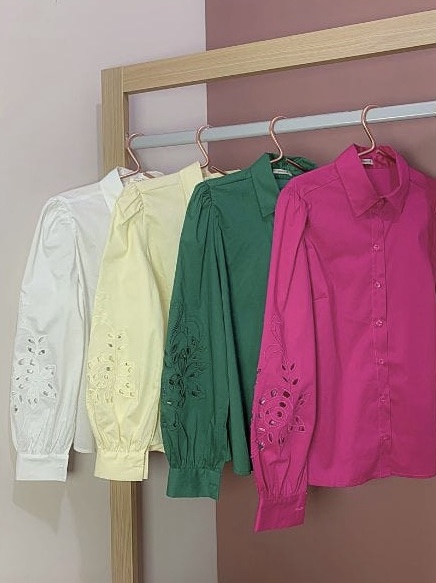 Camisa Claudia Pink Inicial A