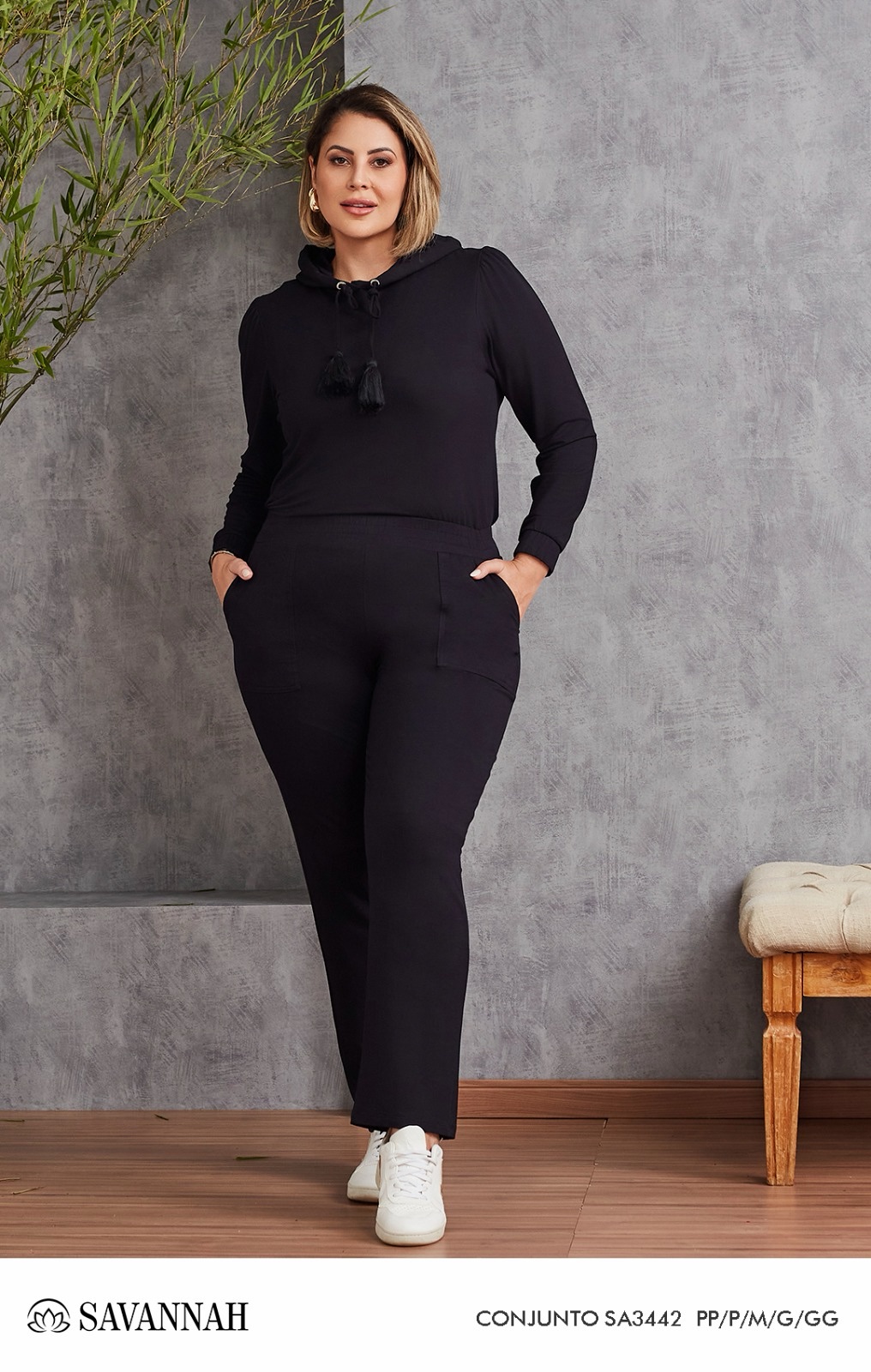 Conjunto Sabrina Preto Savannah