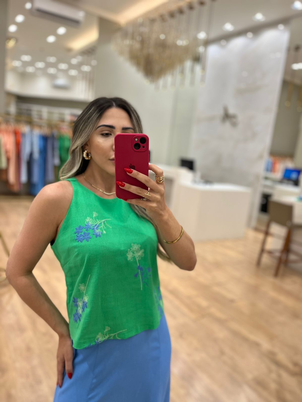 Blusa Bruna Laranja Inicial A - Imagem 3