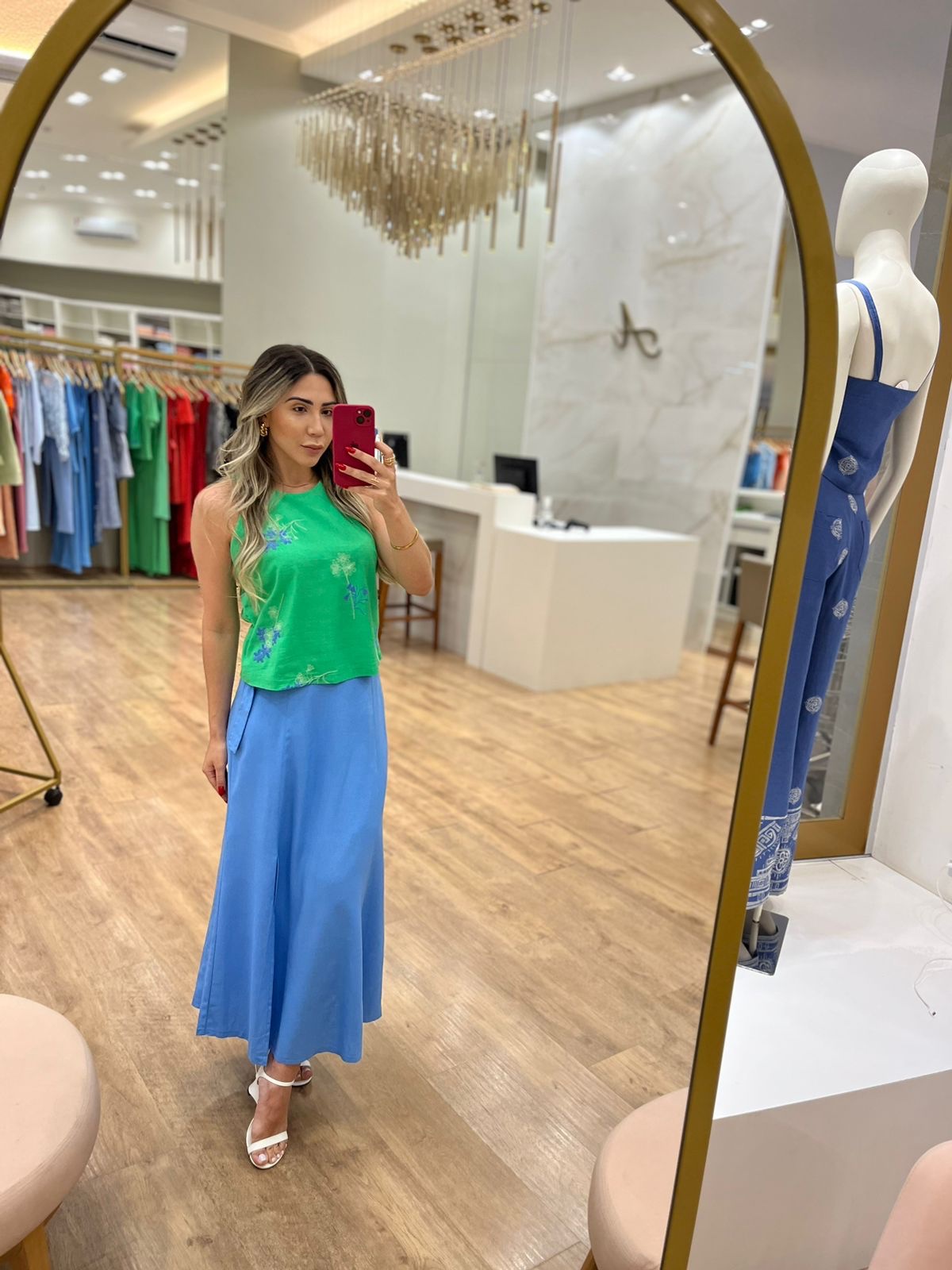Blusa Bruna Laranja Inicial A - Imagem 4