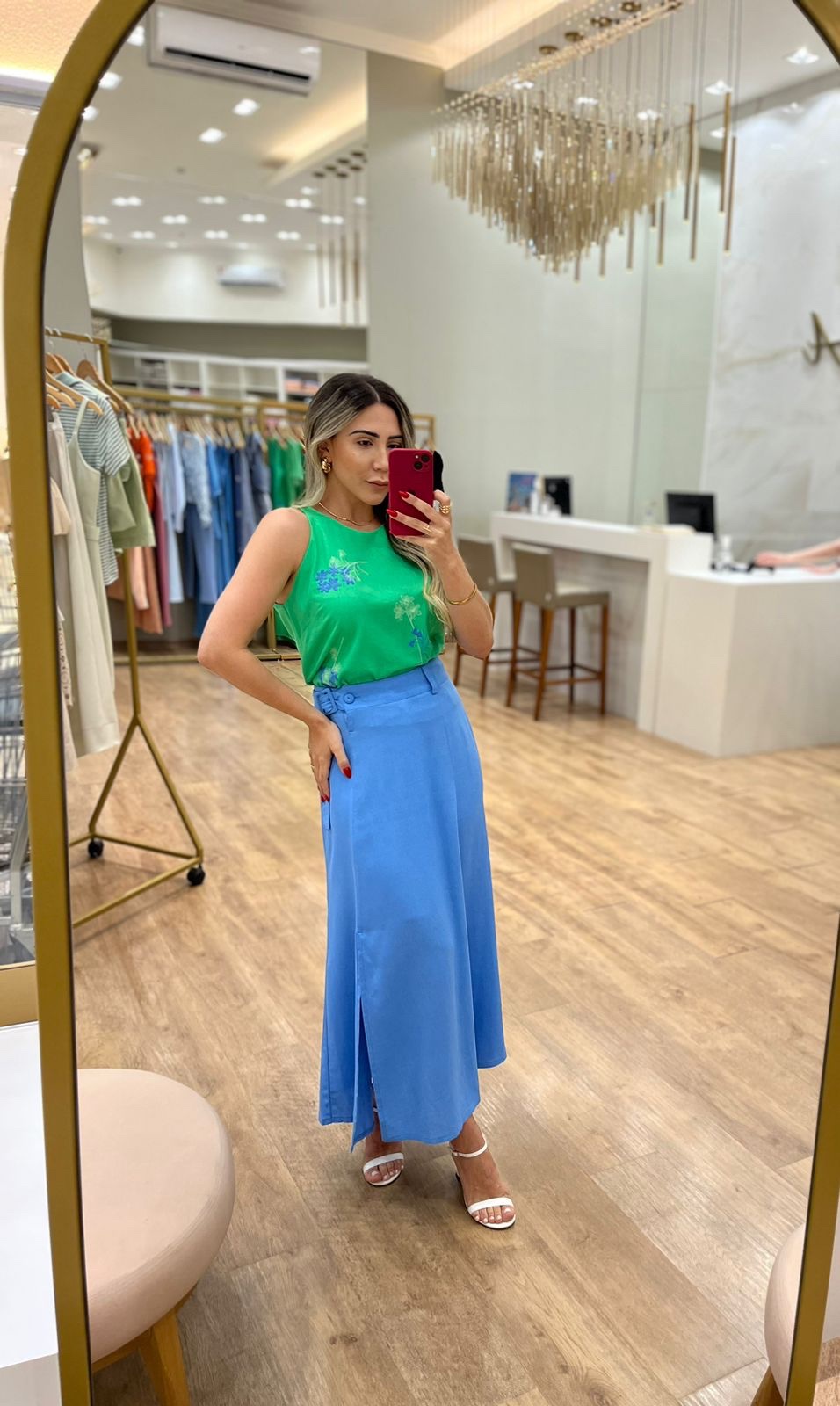 Blusa Bruna Laranja Inicial A - Imagem 5