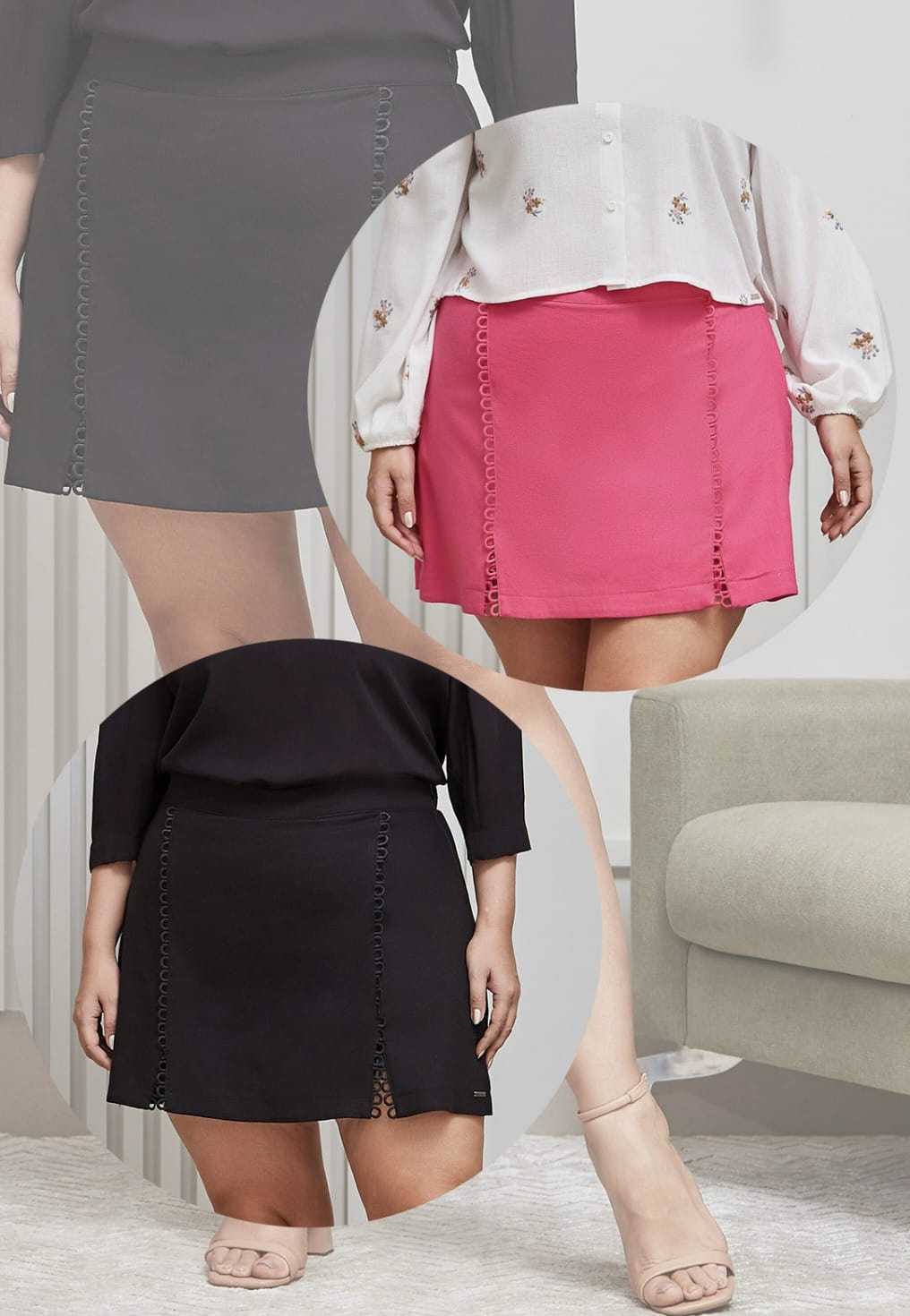 Short Saia Maraisa Pink Savannah