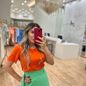 Blusa Julia Laranja Inicial A