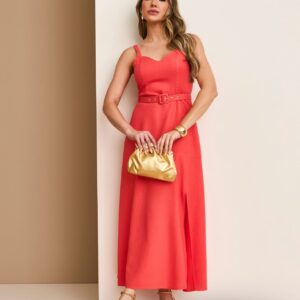 Vestido Luana Coral Inicial A