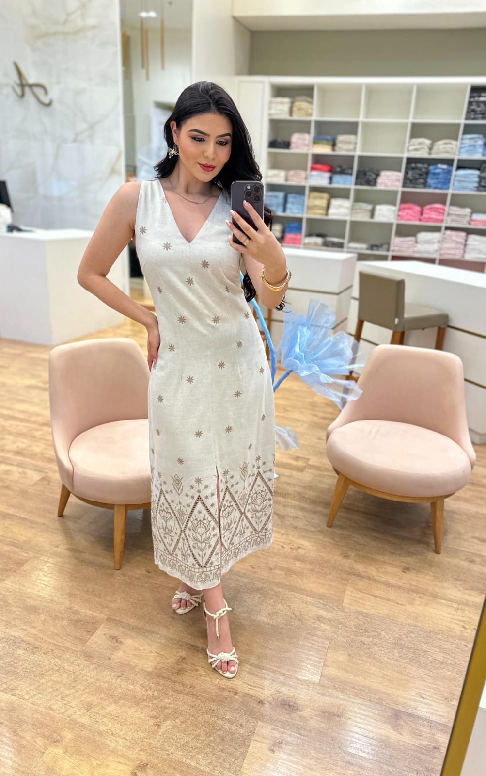 Vestido Vaniela Cru Inicial A