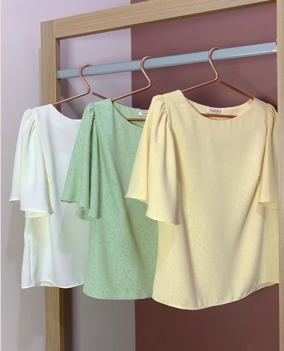 Blusa Izabel Off White Inicial A - Imagem 3