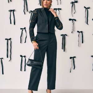 Conjunto Larissa Rosa Colete e Calça Inicial A