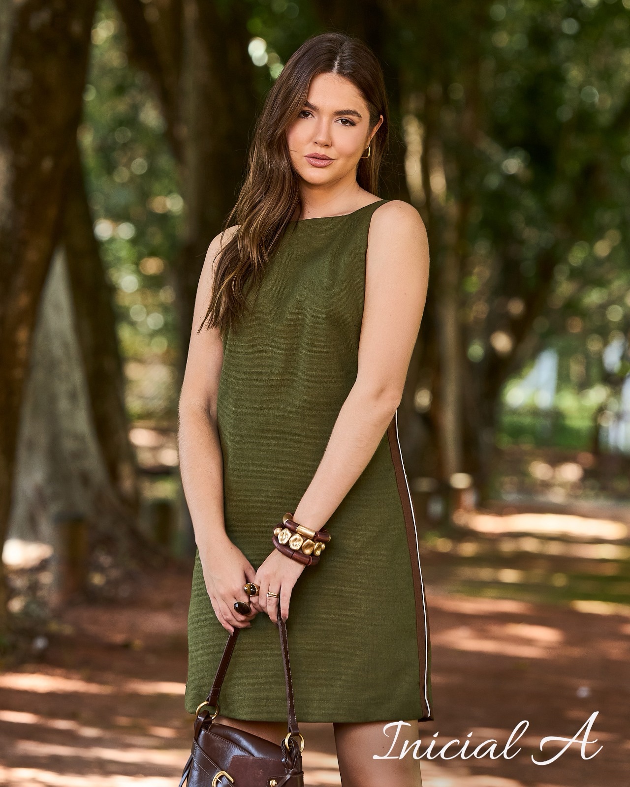 Vestido Bethina Curto Verde Inicial A